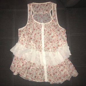 Floral Babydoll layered top